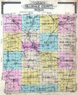 Outline Map, Hillsdale County 1916 Published by Standard Map Company